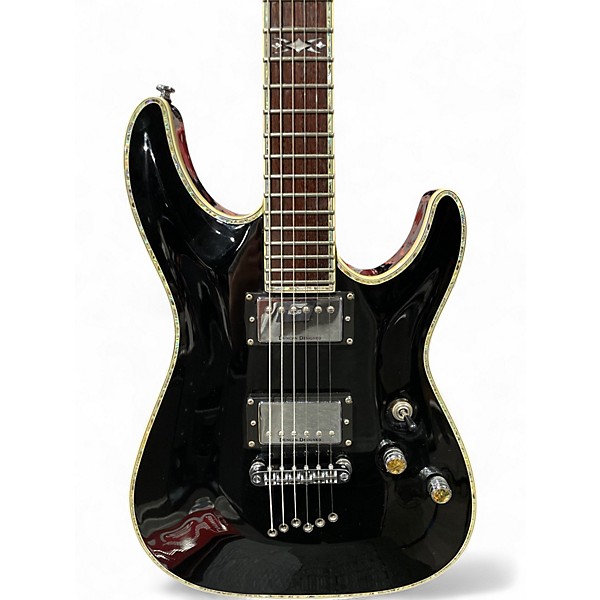 Used Schecter Guitar Research C1-ELITE Ebony Solid Body Electric Guitar