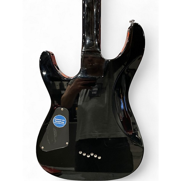 Used Schecter Guitar Research C1-ELITE Ebony Solid Body Electric Guitar