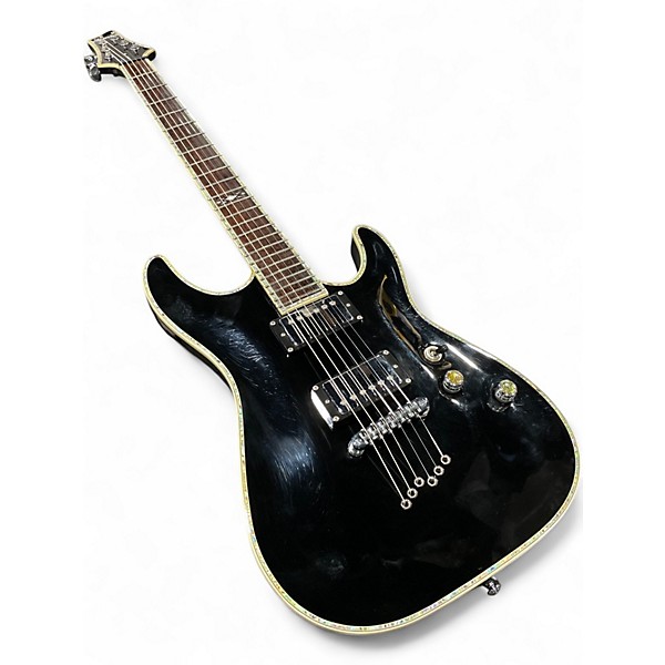 Used Schecter Guitar Research C1-ELITE Ebony Solid Body Electric Guitar