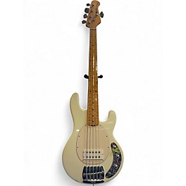 Used 2010 Ernie Ball Music Man Classic StingRay5 Birdseye Maple Neck Maple Fretboard Vintage White Electric Bass Guitar