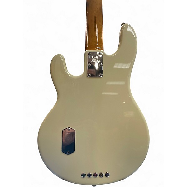 Used 2010 Ernie Ball Music Man Classic StingRay5 Birdseye Maple Neck Maple Fretboard Vintage White Electric Bass Guitar
