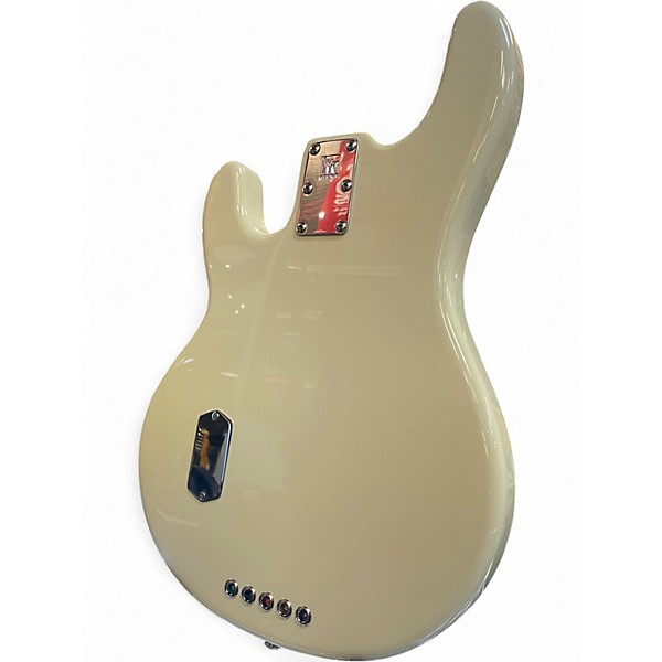 Used 2010 Ernie Ball Music Man Classic StingRay5 Birdseye Maple Neck Maple Fretboard Vintage White Electric Bass Guitar