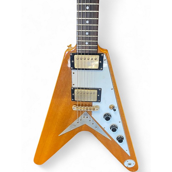Used 1998 Epiphone 1958 Korina Flying V Aged Natural Solid Body Electric Guitar