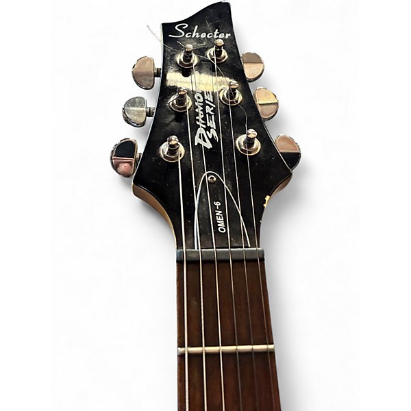 Used Schecter Guitar Research Omen 6 Black Solid Body Electric Guitar