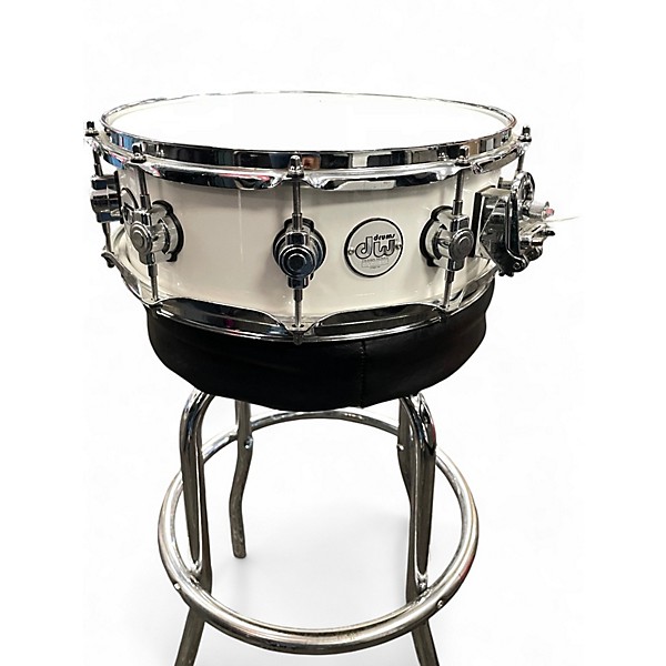 Used DW 14X5 Design Series Snare White Drum