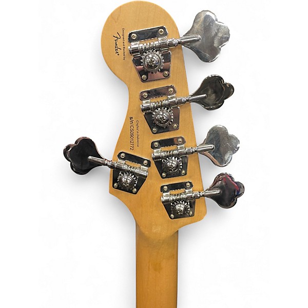 Used Squier Deluxe Jazz Bass Active V 5 String 3 Color Sunburst Electric Bass Guitar