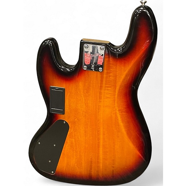 Used Squier Deluxe Jazz Bass Active V 5 String 3 Color Sunburst Electric Bass Guitar