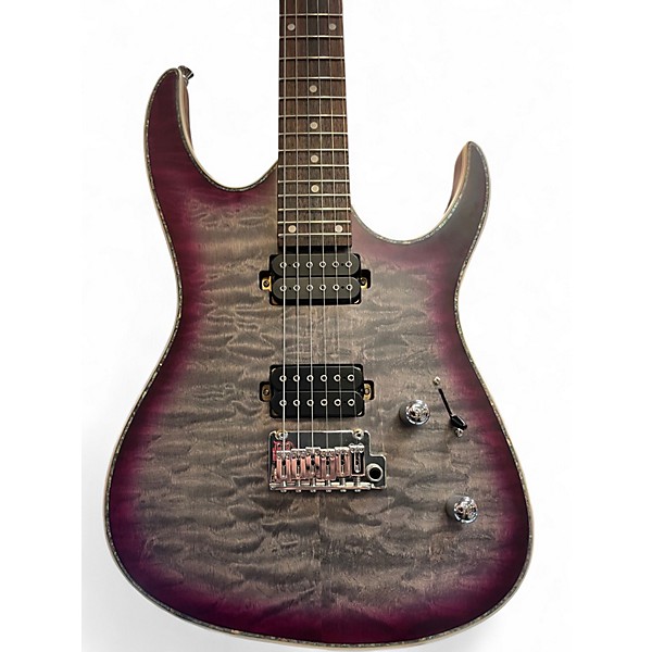 Used Leo Jaymz Hurricane Purple Burst Solid Body Electric Guitar