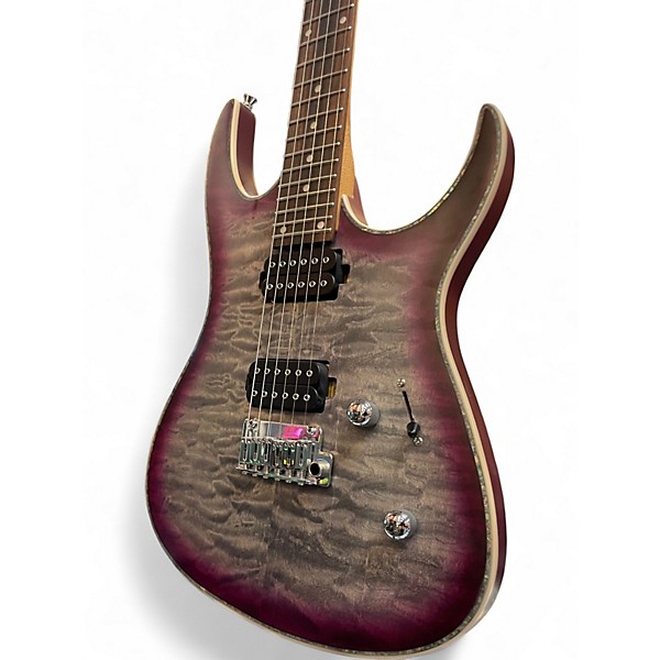 Used Leo Jaymz Hurricane Purple Burst Solid Body Electric Guitar