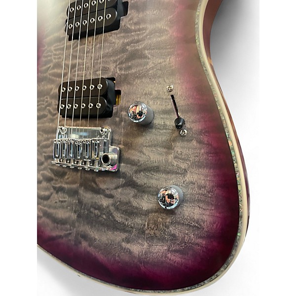 Used Leo Jaymz Hurricane Purple Burst Solid Body Electric Guitar
