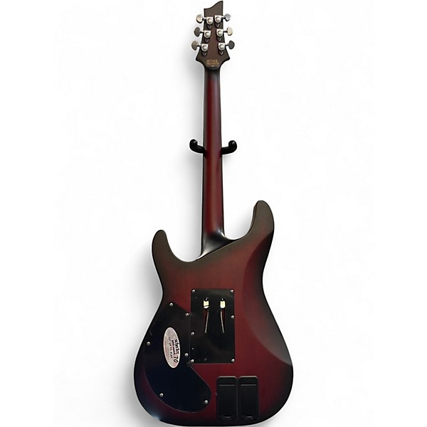 Used Schecter Guitar Research C1 FR Platinum Crimson Red Burst Solid Body Electric Guitar