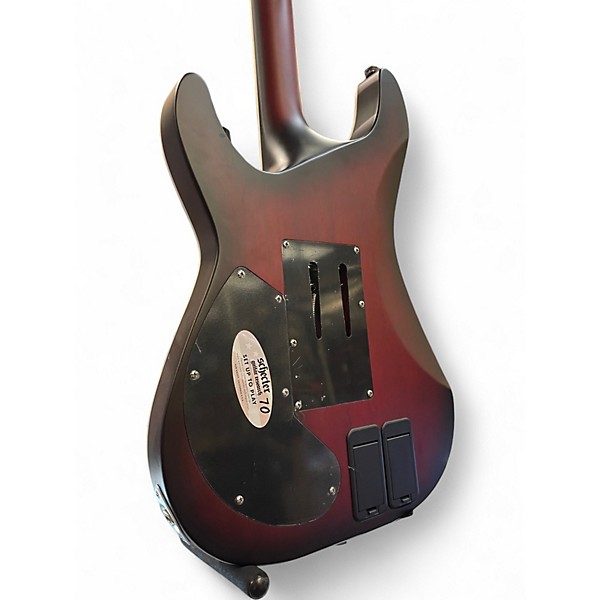 Used Schecter Guitar Research C1 FR Platinum Crimson Red Burst Solid Body Electric Guitar