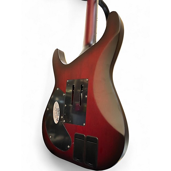 Used Schecter Guitar Research C1 FR Platinum Crimson Red Burst Solid Body Electric Guitar