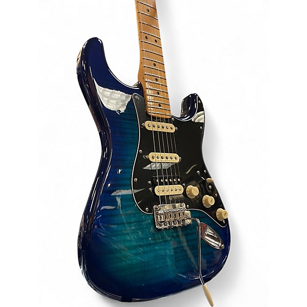 Used Fender Player II Stratocaster 70th Anniversary HSS Plus Top Blue Burst Solid Body Electric Guitar