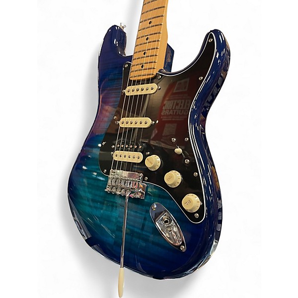 Used Fender Player II Stratocaster 70th Anniversary HSS Plus Top Blue Burst Solid Body Electric Guitar