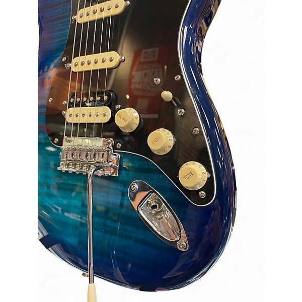 Used Fender Player II Stratocaster 70th Anniversary HSS Plus Top Blue Burst Solid Body Electric Guitar