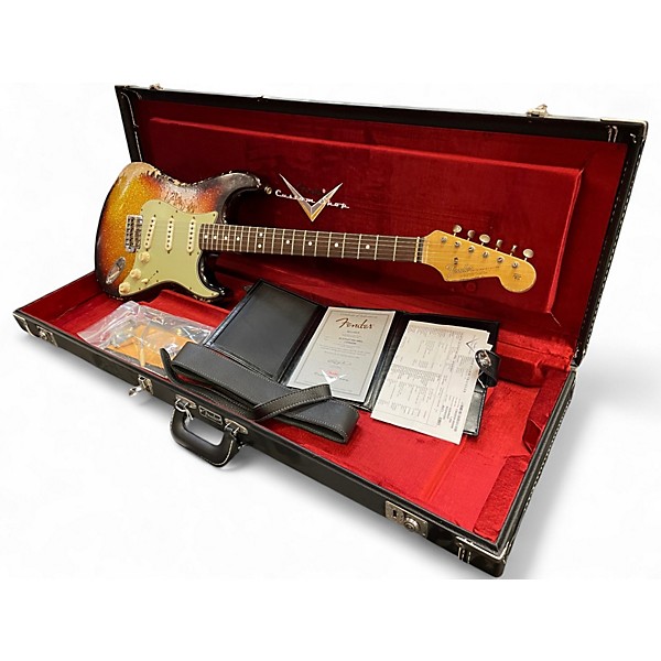 Used 2025 Fender Custom Shop 65 Stratocaster Heavy Relic Super Faded Aged Solid Body Electric Guitar