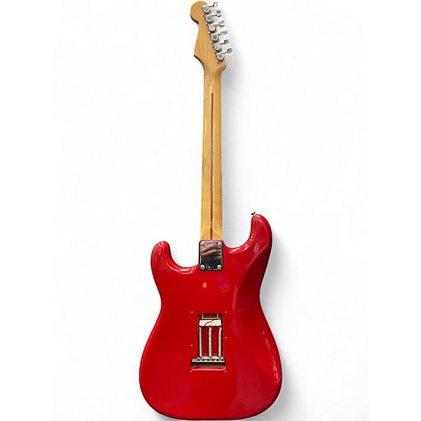 Vintage 1989 Fender Standard Stratacoustic Candy Apple Red Acoustic Electric Guitar