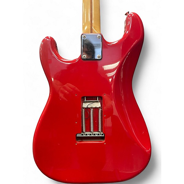 Vintage 1989 Fender Standard Stratacoustic Candy Apple Red Acoustic Electric Guitar