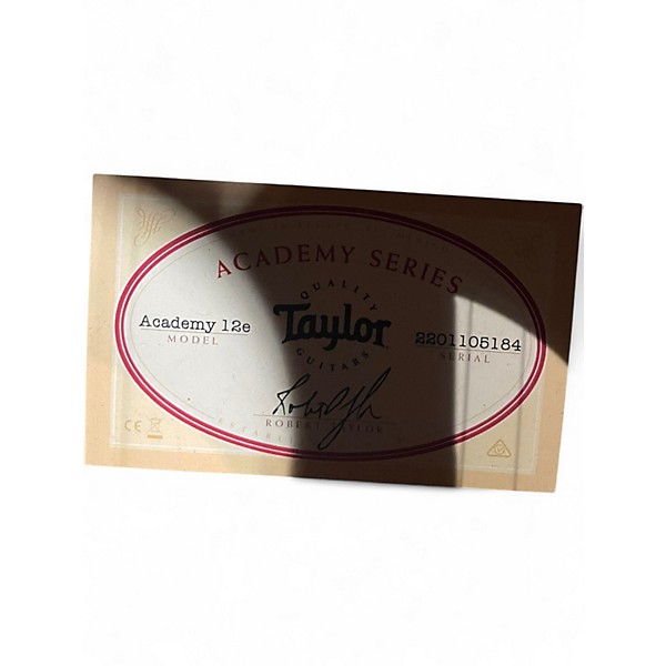 Used Taylor Academy 12E Natural Acoustic Electric Guitar