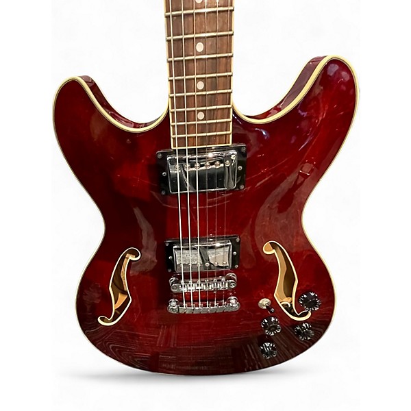 Used 2001 Ibanez AS73 Artcore Trans Red Hollow Body Electric Guitar