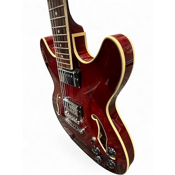 Used 2001 Ibanez AS73 Artcore Trans Red Hollow Body Electric Guitar