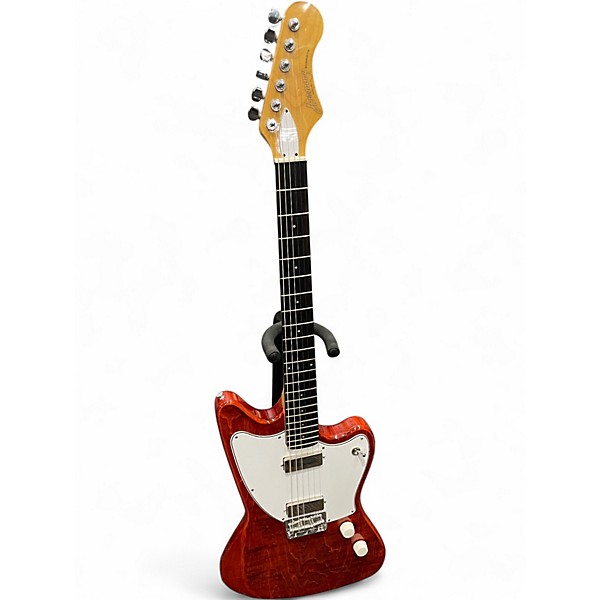 Used Harmony Silhouette Trans Red Solid Body Electric Guitar