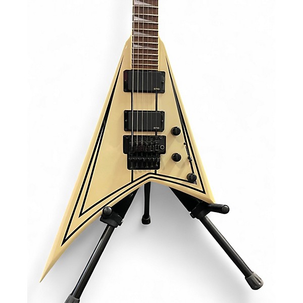 Used Jackson RRXMG Randy Rhoads White w/ Black Pinstripes Solid Body Electric Guitar