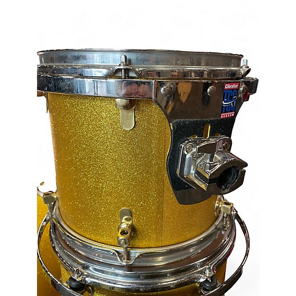 Used Cadeson 4 Piece Royal Custom Maple Gold Rewrap Drum Kit
