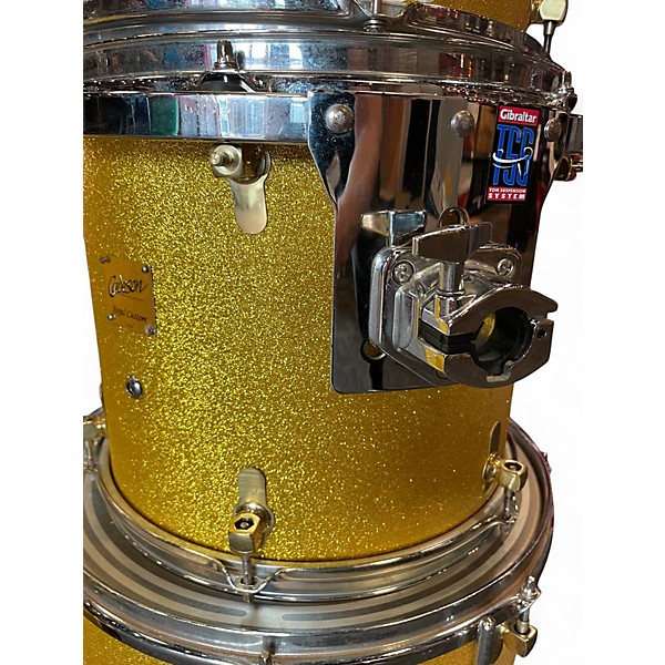 Used Cadeson 4 Piece Royal Custom Maple Gold Rewrap Drum Kit