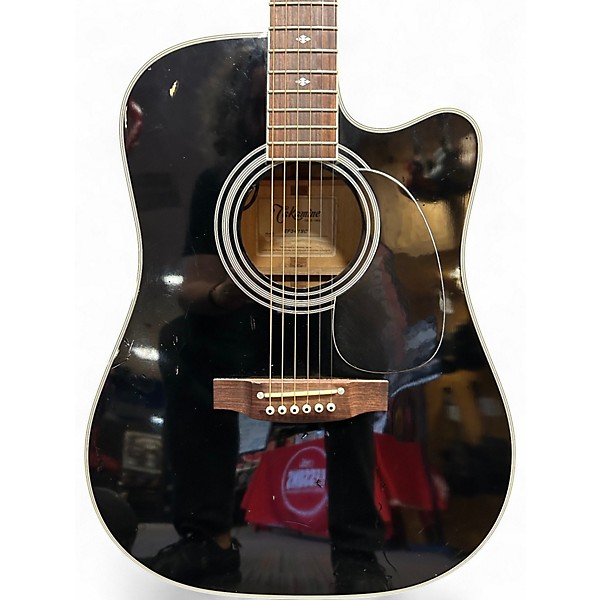 Used Takamine EF341SC BLACK Acoustic Electric Guitar