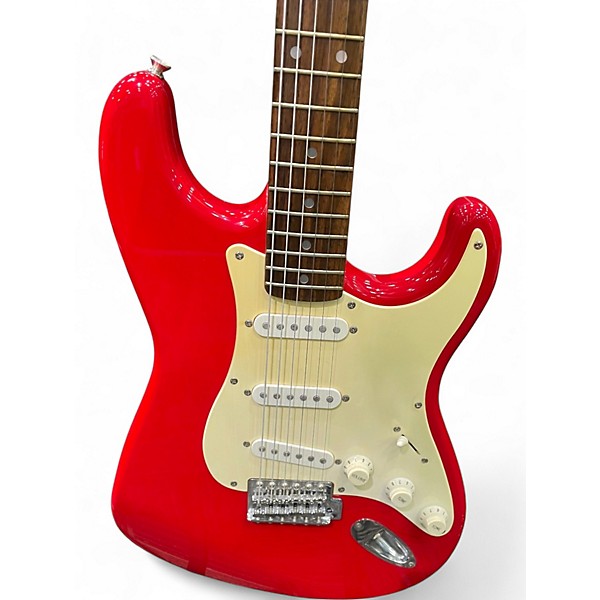 Used Squier Affinity Stratocaster Red Solid Body Electric Guitar