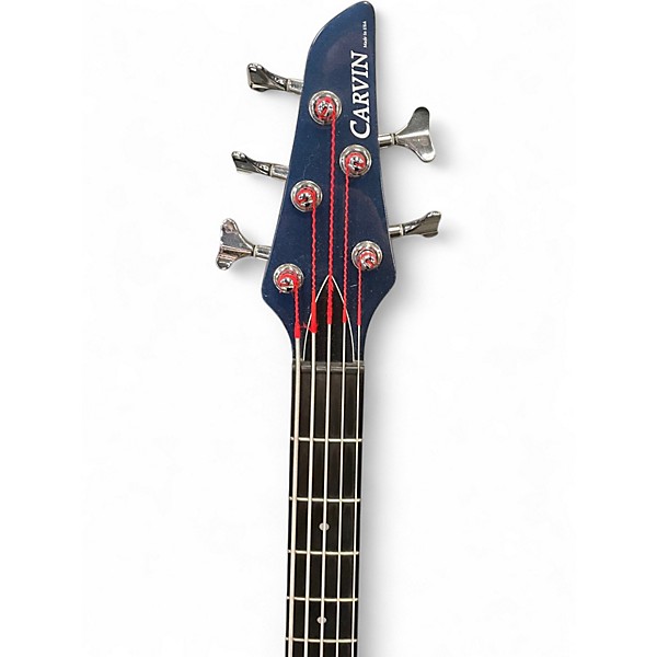 Used Carvin LB75 Blue Electric Bass Guitar
