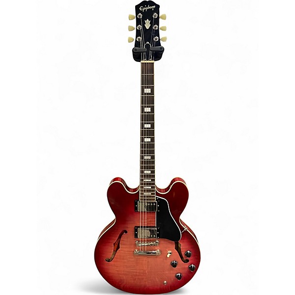 Used Epiphone Inspired by ES-335 Figured IG 2 Color Sunburst Hollow Body Electric Guitar
