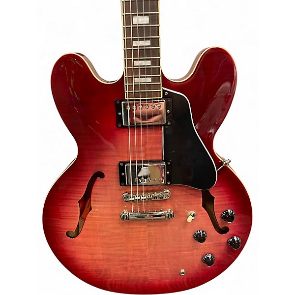Used Epiphone Inspired by ES-335 Figured IG 2 Color Sunburst Hollow Body Electric Guitar