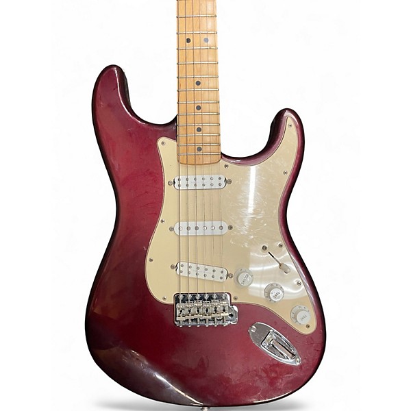 Used Fender Standard Stratocaster Burgundy Solid Body Electric Guitar