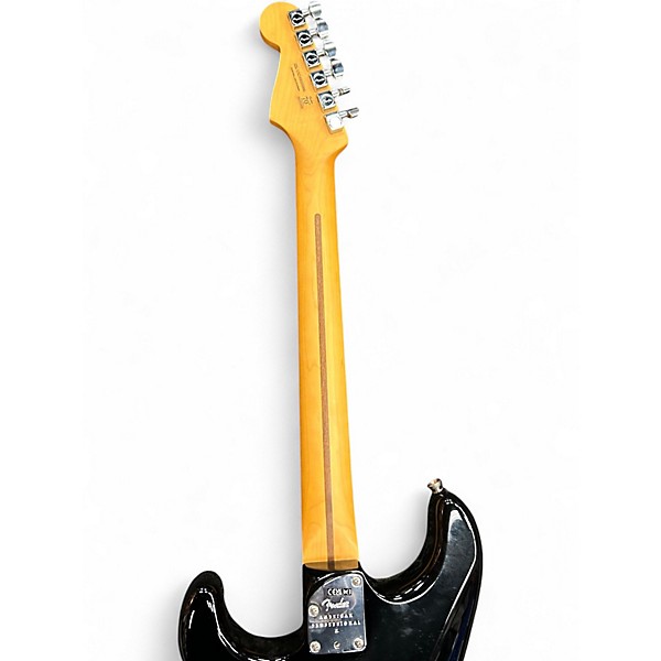 Used 2024 Fender American Professional II Stratocaster Black and White Solid Body Electric Guitar