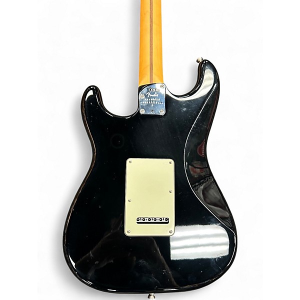 Used 2024 Fender American Professional II Stratocaster Black and White Solid Body Electric Guitar