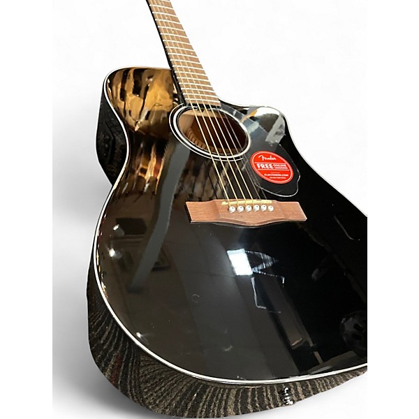 Used Fender Cd60sce Black Acoustic Electric Guitar