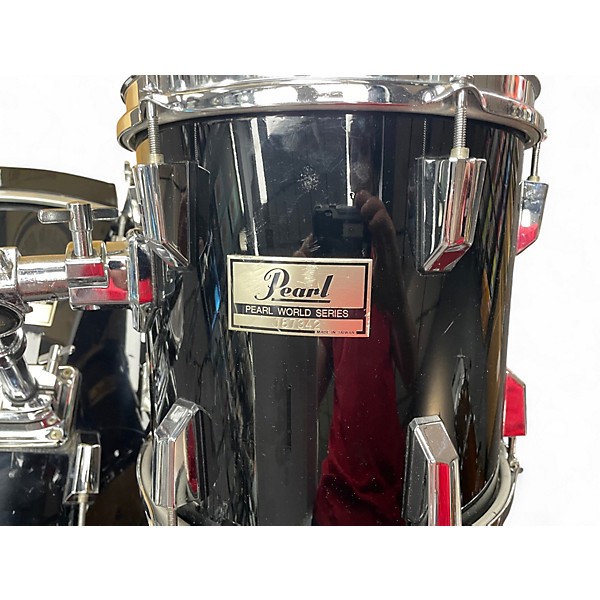 Used Pearl 3 Piece WORLD SERIES Black Drum Kit