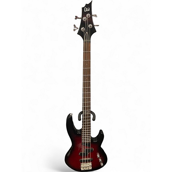 Used ESP LTD B50FM Crimson Red Burst Electric Bass Guitar