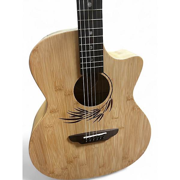 Used Luna WL Bamboo GAE Natural Acoustic Electric Guitar