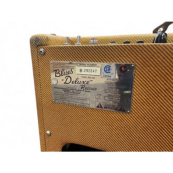Used Fender Blues Deluxe Reissue 40W 1x12 Tweed Tube Guitar Combo Amp