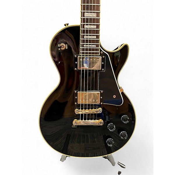 Used Epiphone Les Paul Custom Pro Ebony Solid Body Electric Guitar