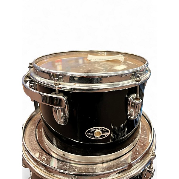 Vintage 1970s Slingerland 5 Piece ROCK OUTFIT Black Drum Kit