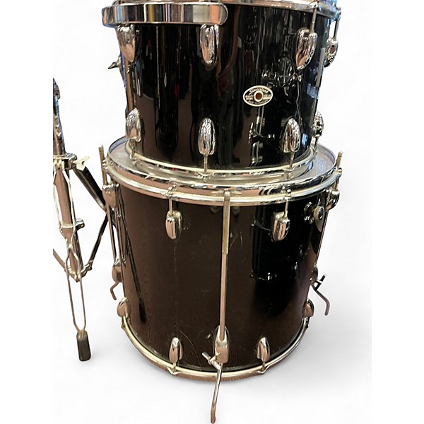 Vintage 1970s Slingerland 5 Piece ROCK OUTFIT Black Drum Kit