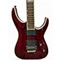 Used ESP LTD MH1000 Deluxe Trans Crimson Red Solid Body Electric Guitar