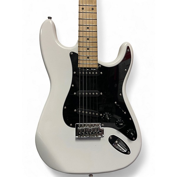 Used Glarry S Style White Solid Body Electric Guitar