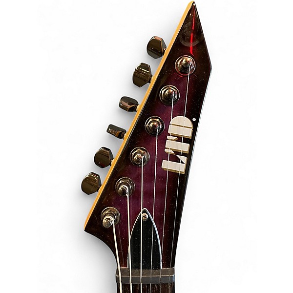 Used ESP LTD MH100QMNT Purple Burst Solid Body Electric Guitar