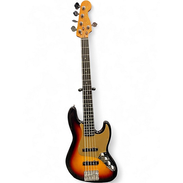 Used Fender American Ultra Jazz Bass V Sunburst Electric Bass Guitar